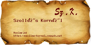 Szollás Kornél névjegykártya
